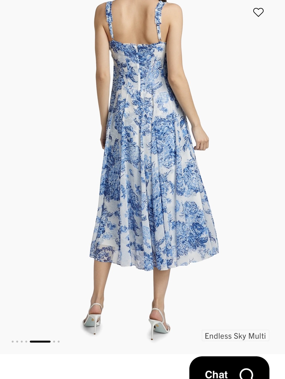 cinq a sept Blue and White Floral Maxi Dress - Picture 3 of 8